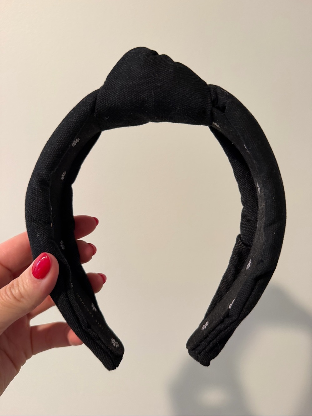 Lele Sadoughi Black Knotted Padded Headband